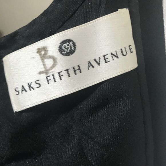 Jeet Vintage Black Drop Waist 100% Silk Handmade Dress Saks Fifth Avenue - Picture 9 of 9